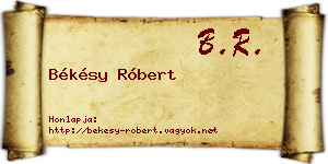 Békésy Róbert névjegykártya