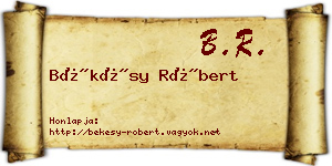 Békésy Róbert névjegykártya