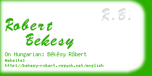 robert bekesy business card